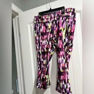 Ideology active pants workout leggings pants L large women’s pink green black